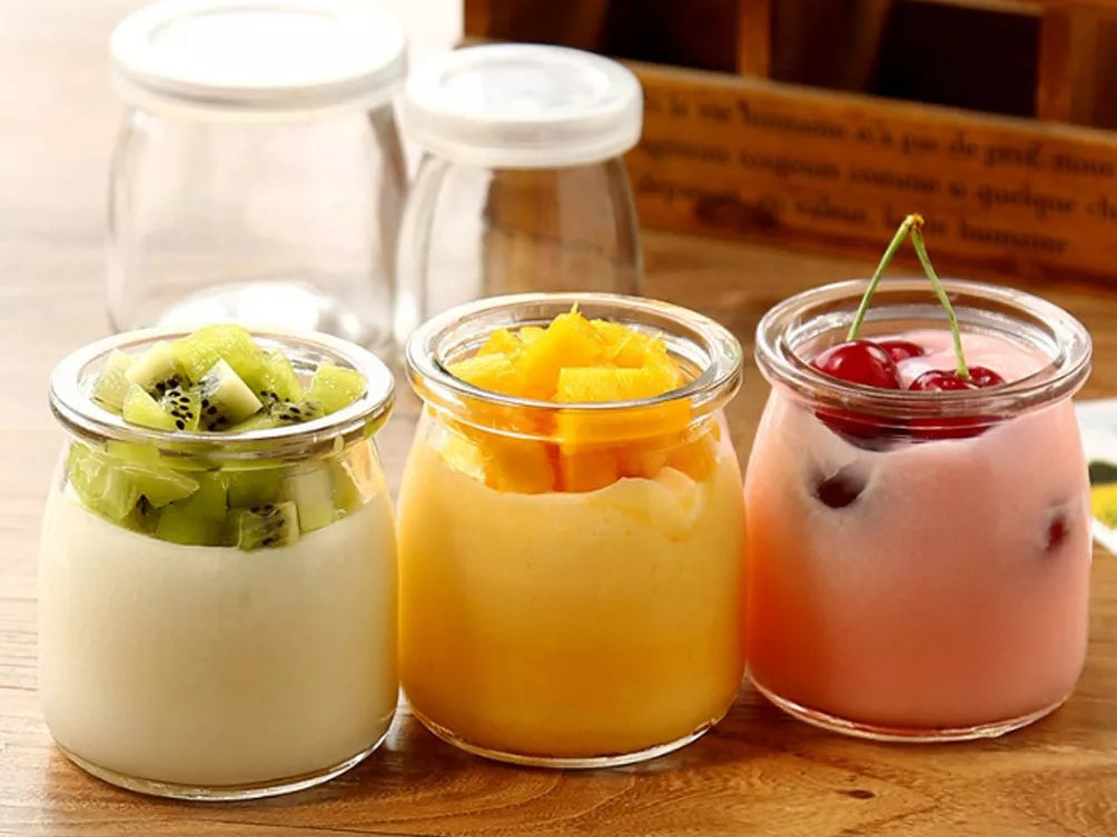 Small Glass Jar X3 Wide Mouth
