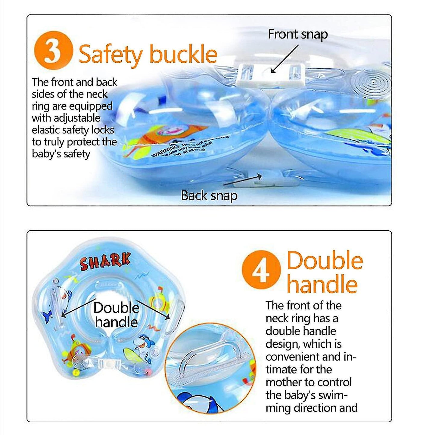 InprotedBaby Neck Float Ring Inflatable Baby Neck Swim Ring