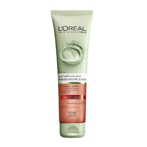 L'Oreal paris pure clay exfoliating gel wash 150ml - Medaid International