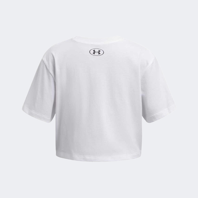 Under Armour Rival Girls Lifestyle T-Shirt White/Black - Medaid International