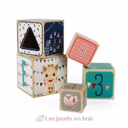 Janod - Sophie The Giraffe - 5 blocks - Wooden