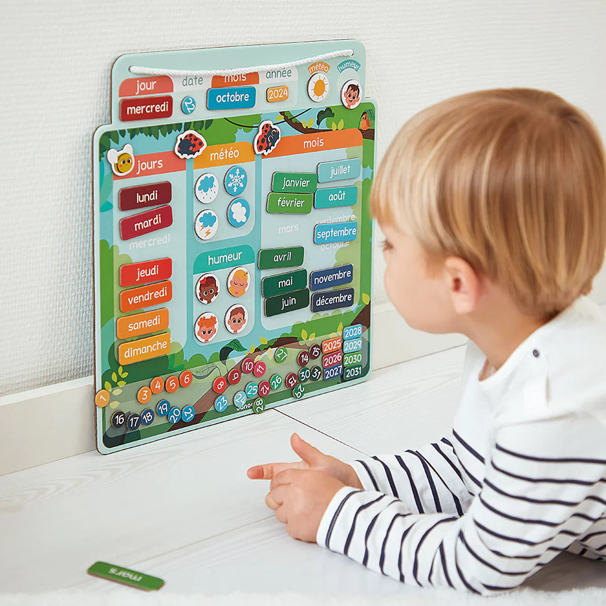Janod - Magnetic Calendar - French Wood