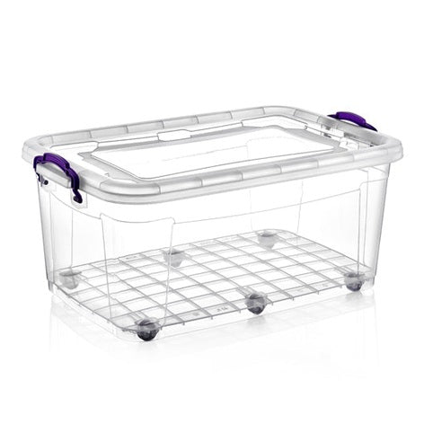 Wheelie Clear Storage Box; 50 lt