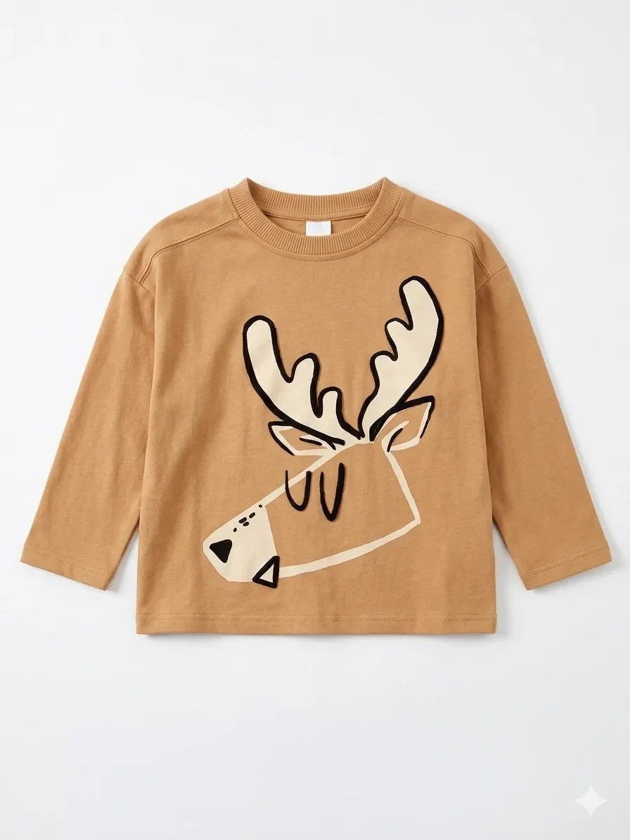 Zara Boy's Brown Printed Blouse | Zara In Lebanon