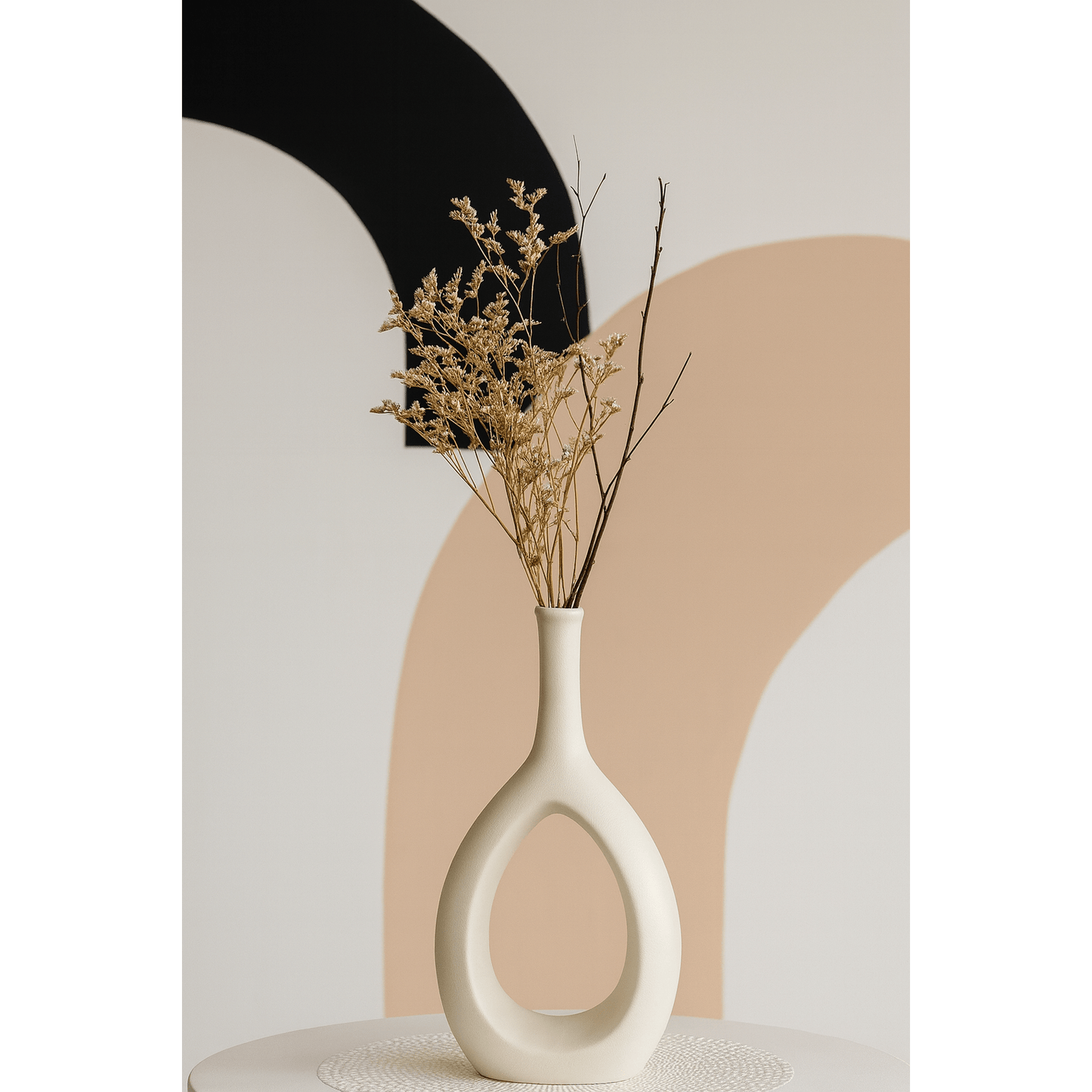 Sculptural white modern vase