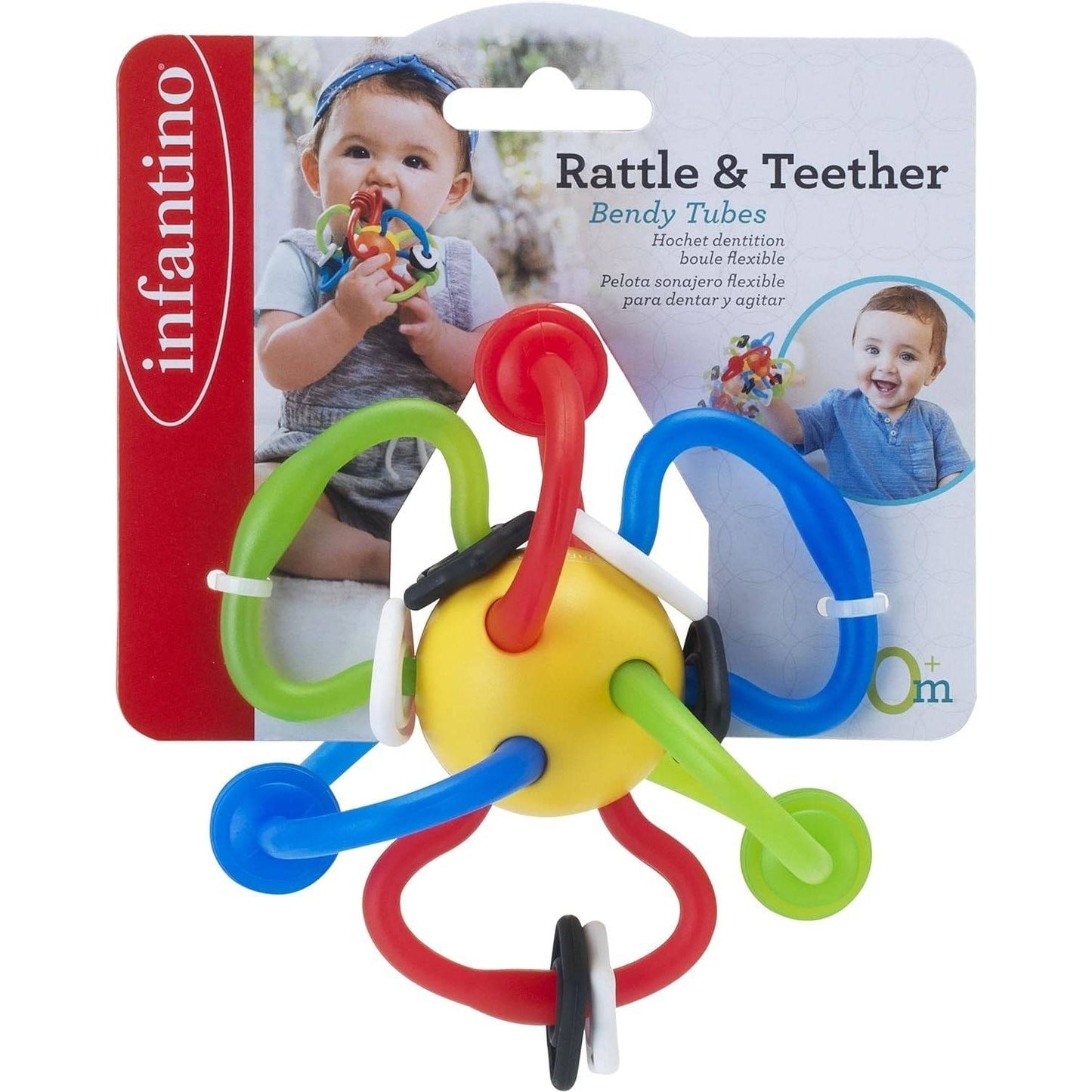 Infantino Rattle & Teether Bendy Tubes Sensory Toy