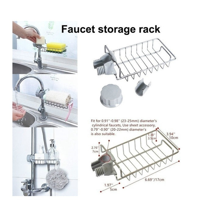 Large SS Faucet Storage Basket