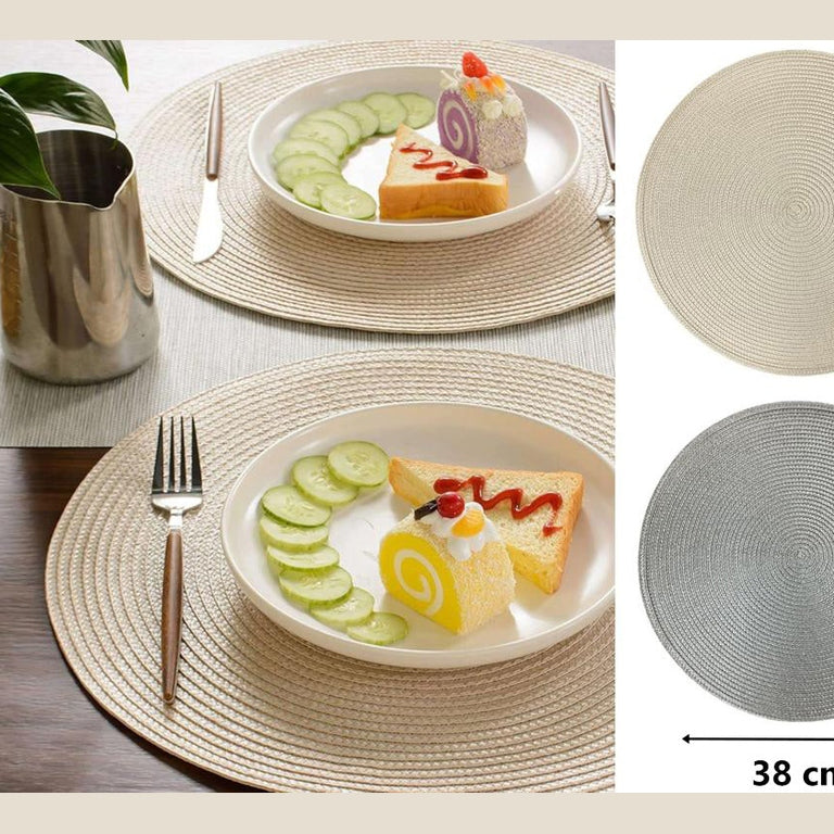 Round Braided Table Placemat 38 cm