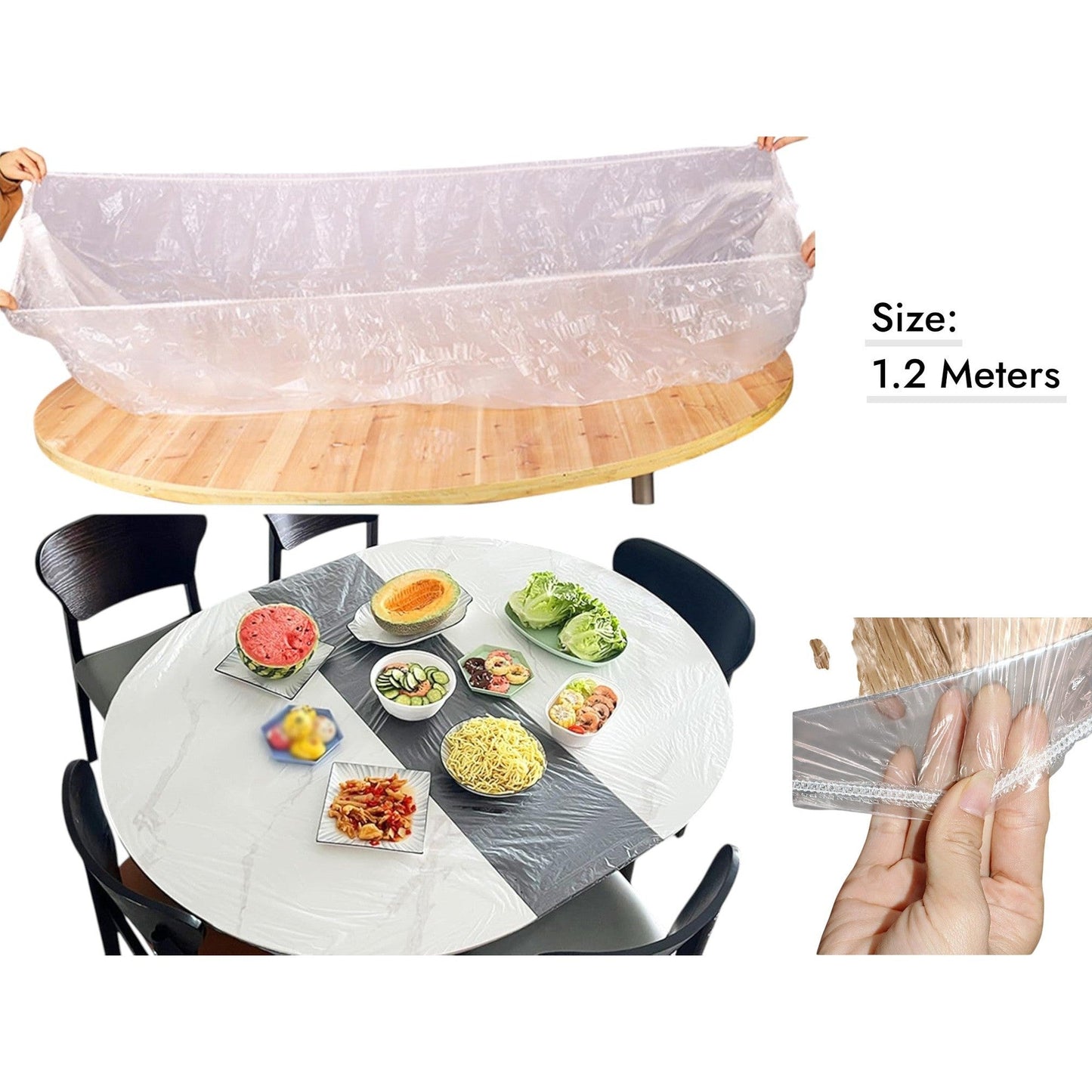 Elastic Disposable Tablecloth 1.2 meter X10 pieces