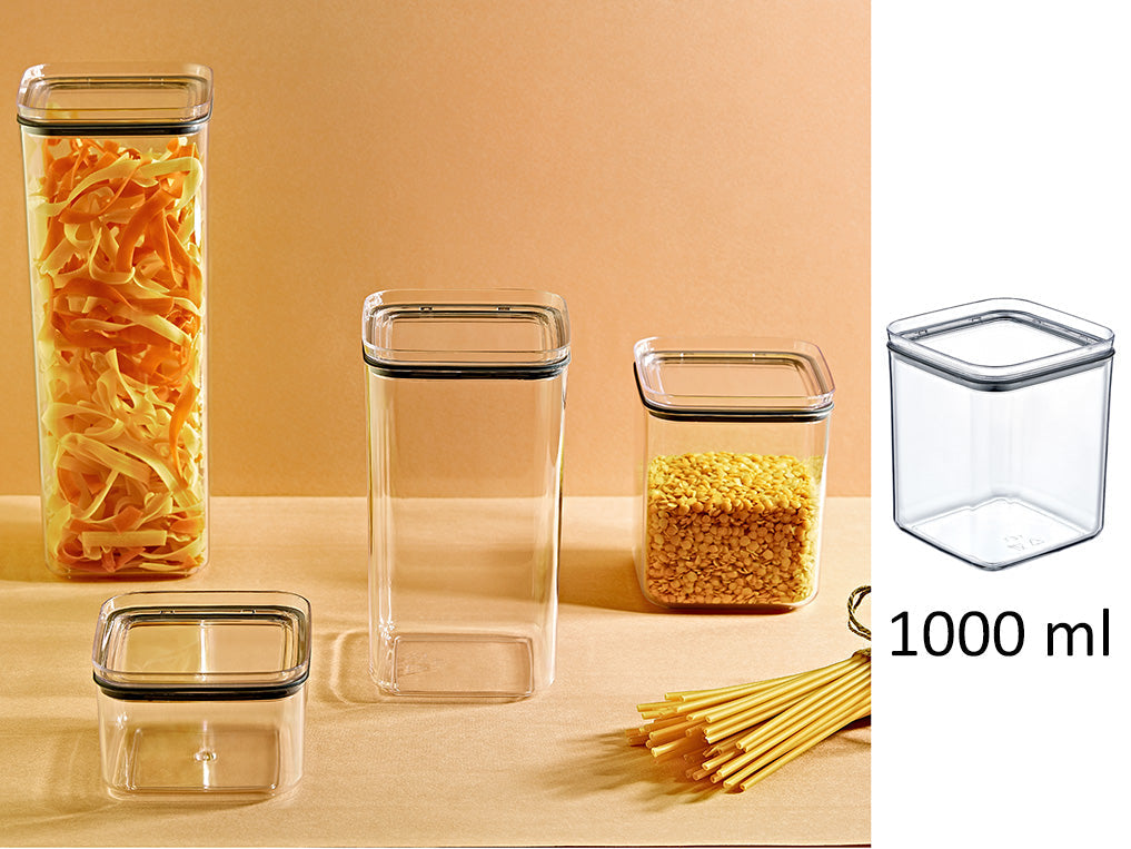 Airtight Squared Food Jar 1 lt