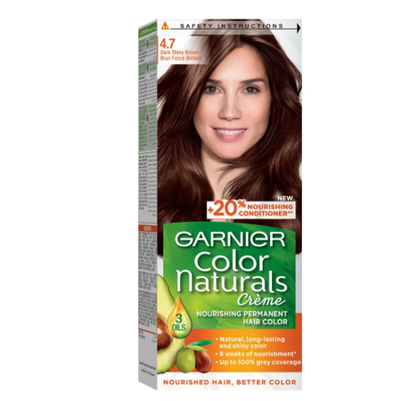 Garnier color naturals # 4.7 dark shiny brown