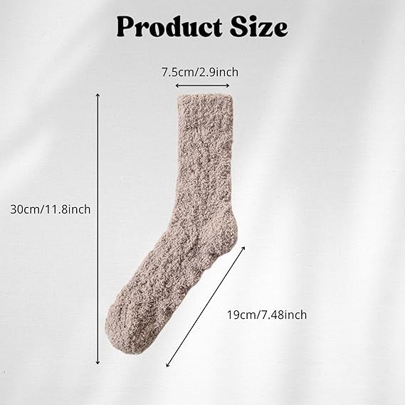 KASTWAVE Women's Winter Fuzzy Fluffy Socks - Warm Plush Crew Socks, Cozy Home Sleeping Bed Socks, Soft Fuzzy Christmas Socks for Cold Weather Daily Wear (3PCS)