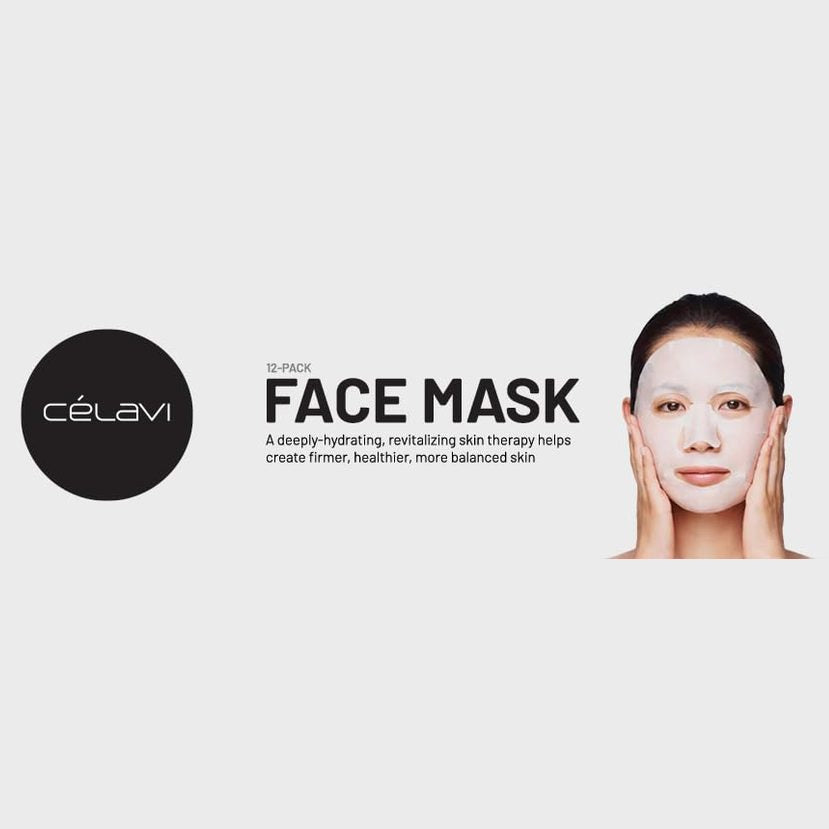 celavi Face Mask Set Korean Beauty Essence Facial Paper Sheet Mask Korea Skin Care Moisturizing 2 Packs of each 12 New flavors K-Beauty Skincare 24 masks in a pack Made in Korea - Medaid International