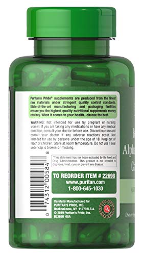 Puritan's Pride Berberine, Alpha Lipoic Acid & Grape Seed, Promotes Antioxidant Support, 90 Vegetable Capsules - Medaid International