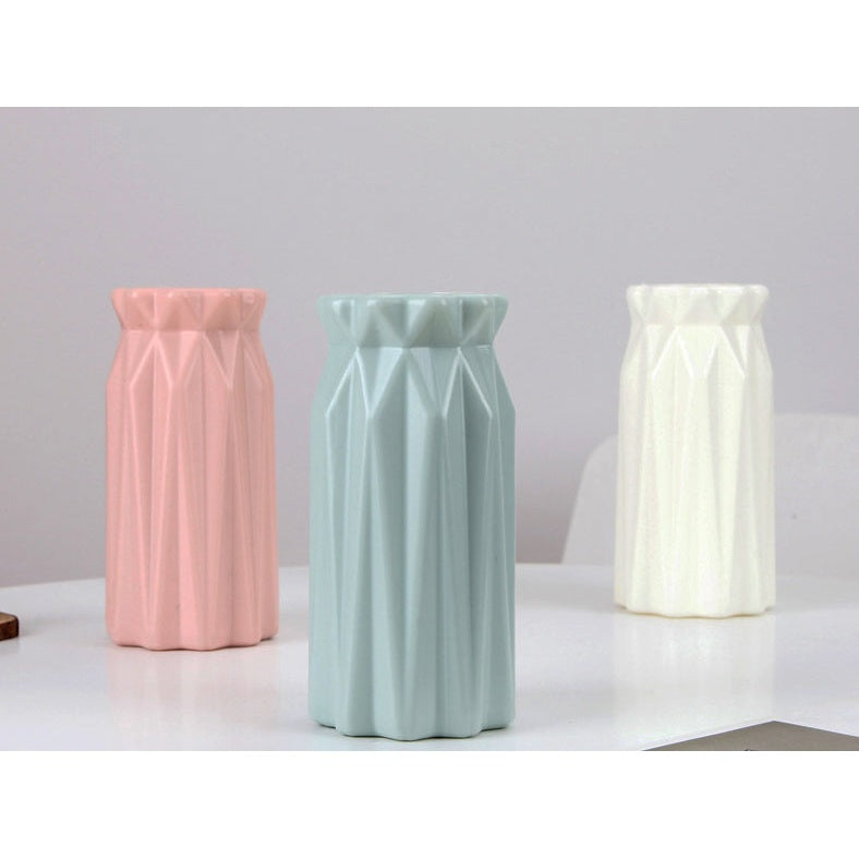 Plastic Vase Ceramic Look 18 cm