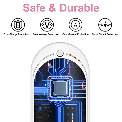 Rechargeable - Pink and White Hand Warmer with Fast Heating and Compact Design