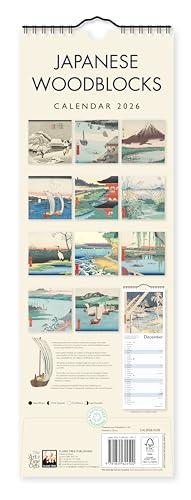Japanese Woodblocks Slim Calendar 2026 (Art Calendar) - Medaid International