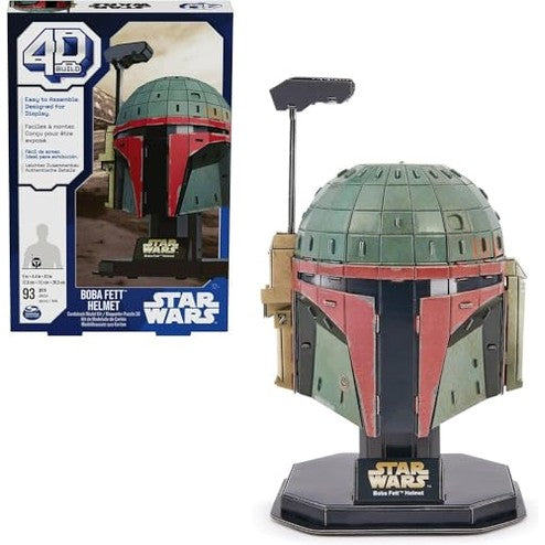 4D Build - Star Wars Boba Fett 3D Card Model Kit, 93 Pcs, Detailed Desk Decor