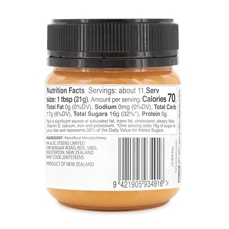 Steens Manuka Honey - UMF 24+ and MGO 1122+ - Pure & Raw 100% Certified Manuka Honey - Bottled and Sealed in New Zealand - 7.9 oz - Medaid International