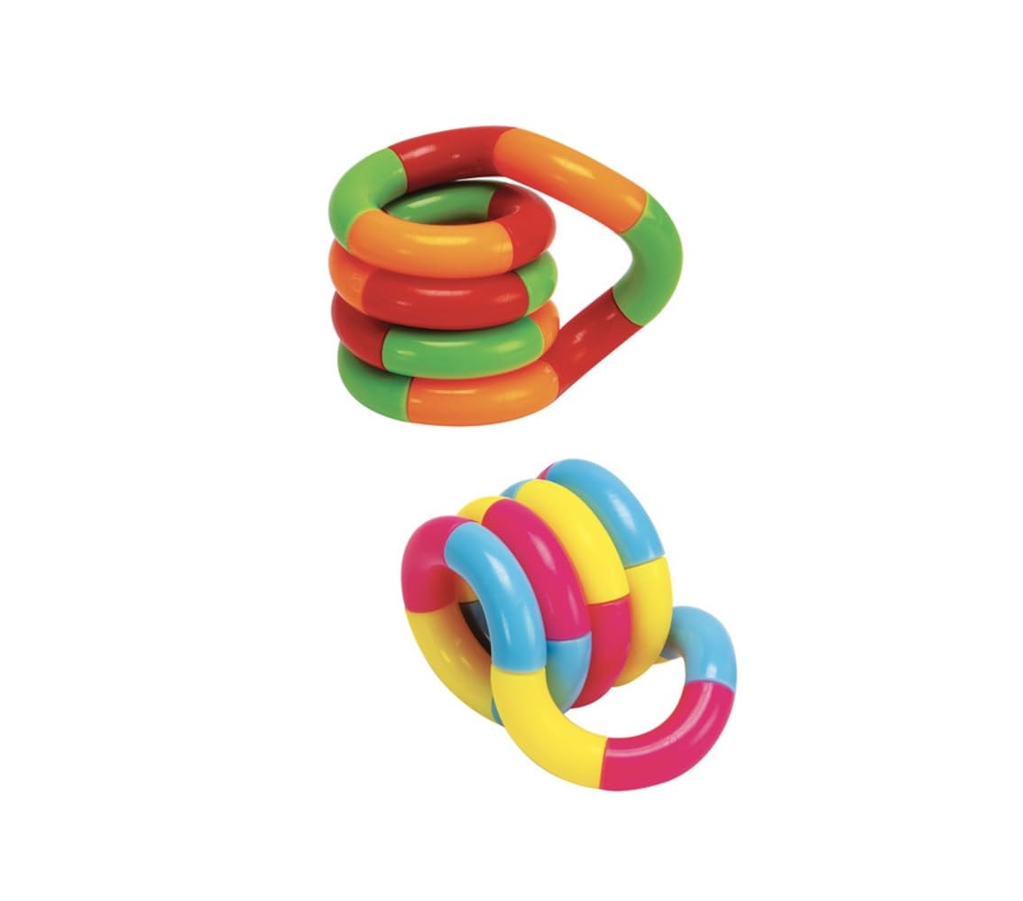 Simba World of Toys Fidget Twister, 2-Pack Sensory Fidget Toy, Twistable and Bendable Shape Puzzle Toy for Kids, Travel-Friendly Motor Skills Toy, Ages 3