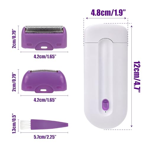 Laser Shaver for Women, Portable Painless Hair Touch Removal Tool, Rechargeable Epilator Smart Sensor-Light Technology Silky Hair Eraser Remover Smooth, Applicable to Any Part of Body, Mother Day Gift - Medaid International