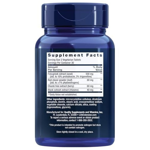 Life Extension Estrogen Balance Elite, Menopause Support Supplement, Hormone Balance, hot Flashes, Night Sweats, Vaginal Dryness, Gluten-Free, Non-GMO, Vegetarian, 60 Tablets. - Medaid International
