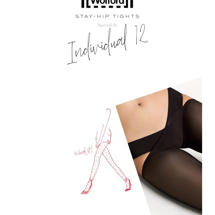 Wolford Individual 12 Stay-Hip For Women Black Medium - Medaid International