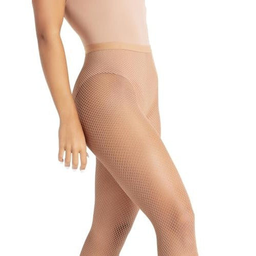 Capezio Women's Professional Fishnet Seamless Tight, Suntan, X-Large - Medaid International