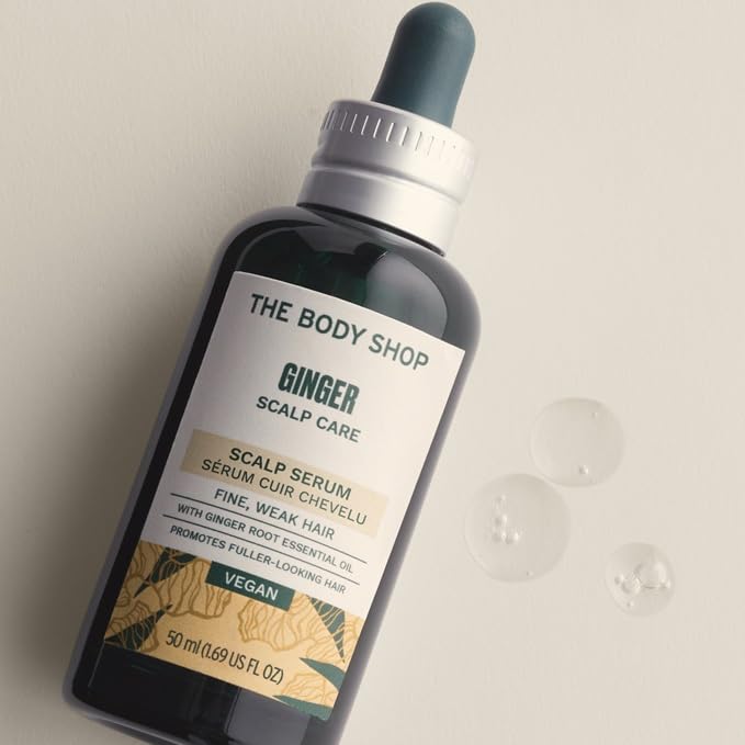 The Body Shop Ginger Scalp Serum, Dry and Flaky Scalp Treatment, Vegan, 1.69 fl oz - Medaid International