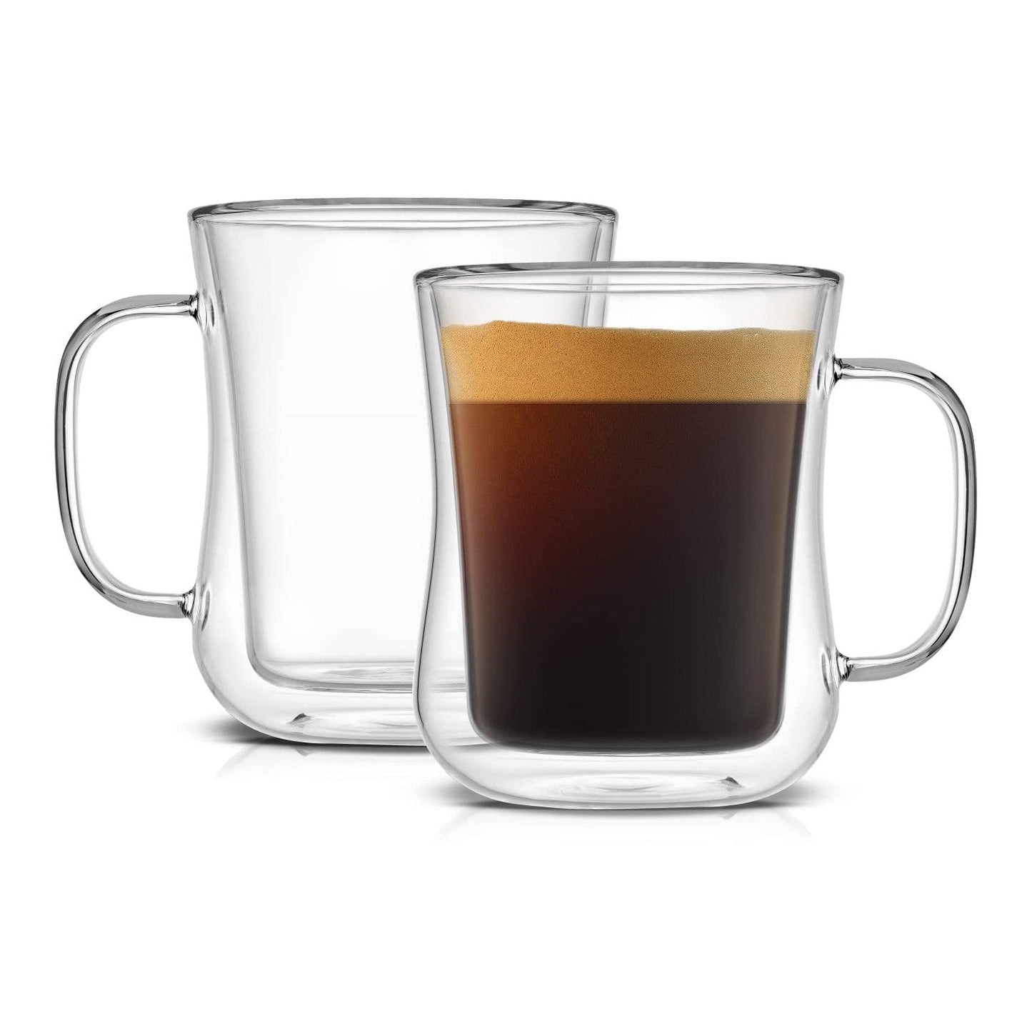 Curved Double Wall Glass Mug 350 ml