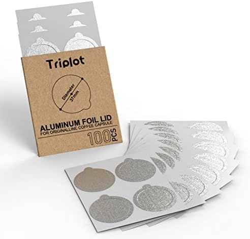 Triplot Reusable Capsules for Nespresso OriginalLine - Refillable Coffee Pods,Stainless Steel Cups Compatible for Nespresso OriginalLine Machine (1pod+50lids)…|B0BNW5H221