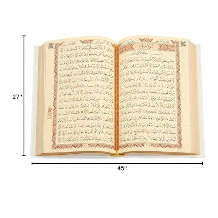 ihvan online Muslim Prayer Rug Set, Islamic Dowry Gift Box for Men & Women, Shawl, Kufi Hat, Digital Beads Counter, Quran Gift, Elegant Islamic Gifts Set for Ramadan & Eid & Wedding, White - Medaid International