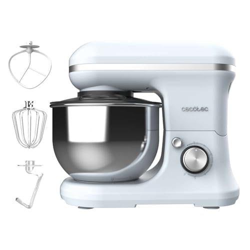 Cecotec - 1200W Planetary Mixer with 5L Stainless Steel Bowl, 6 Speeds