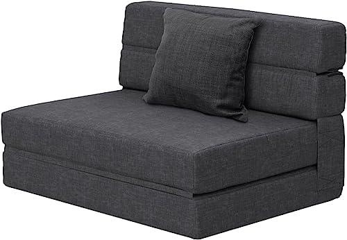 Sleeper Sofa Bed Memory Foam Futon Convertible Chair Bed Modern Fabric Perfect for Living Room Apartment or Loft (Blue(Large))|B0DS9847XC