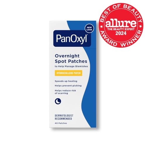 PanOxyl PM Overnight Spot Patches, Advanced Hydrocolloid Healing Technology, Fragrance Free, 40 Count Pack of 1 - Medaid International