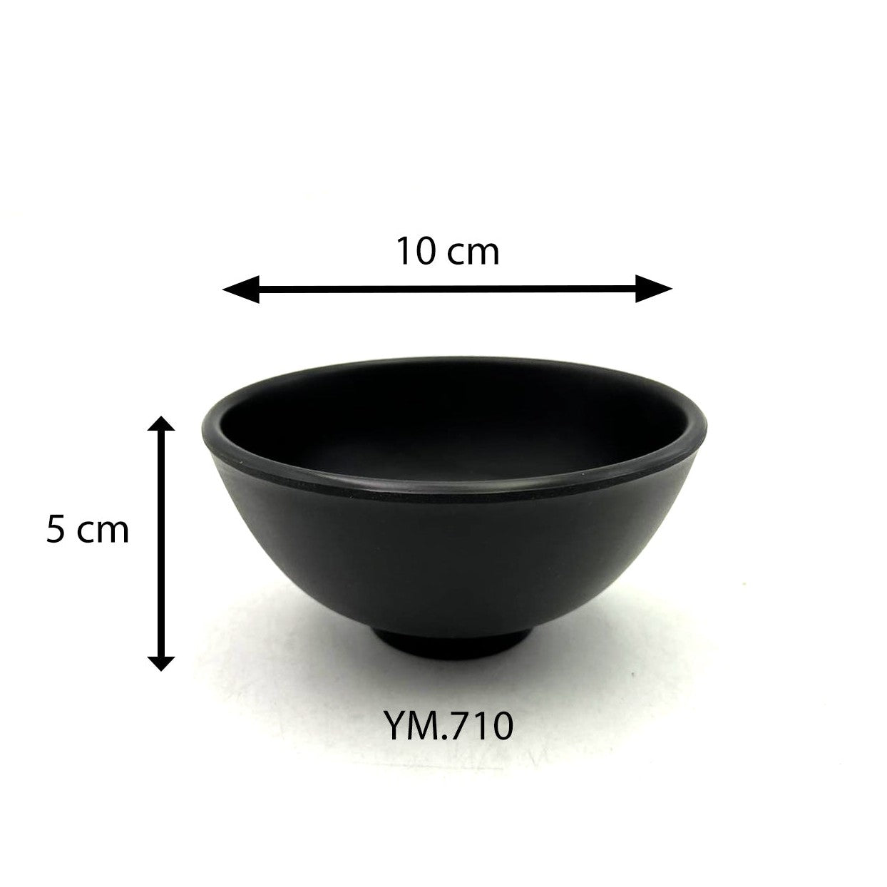 Small Footed Mat Black Melamine Bowl 10 cm