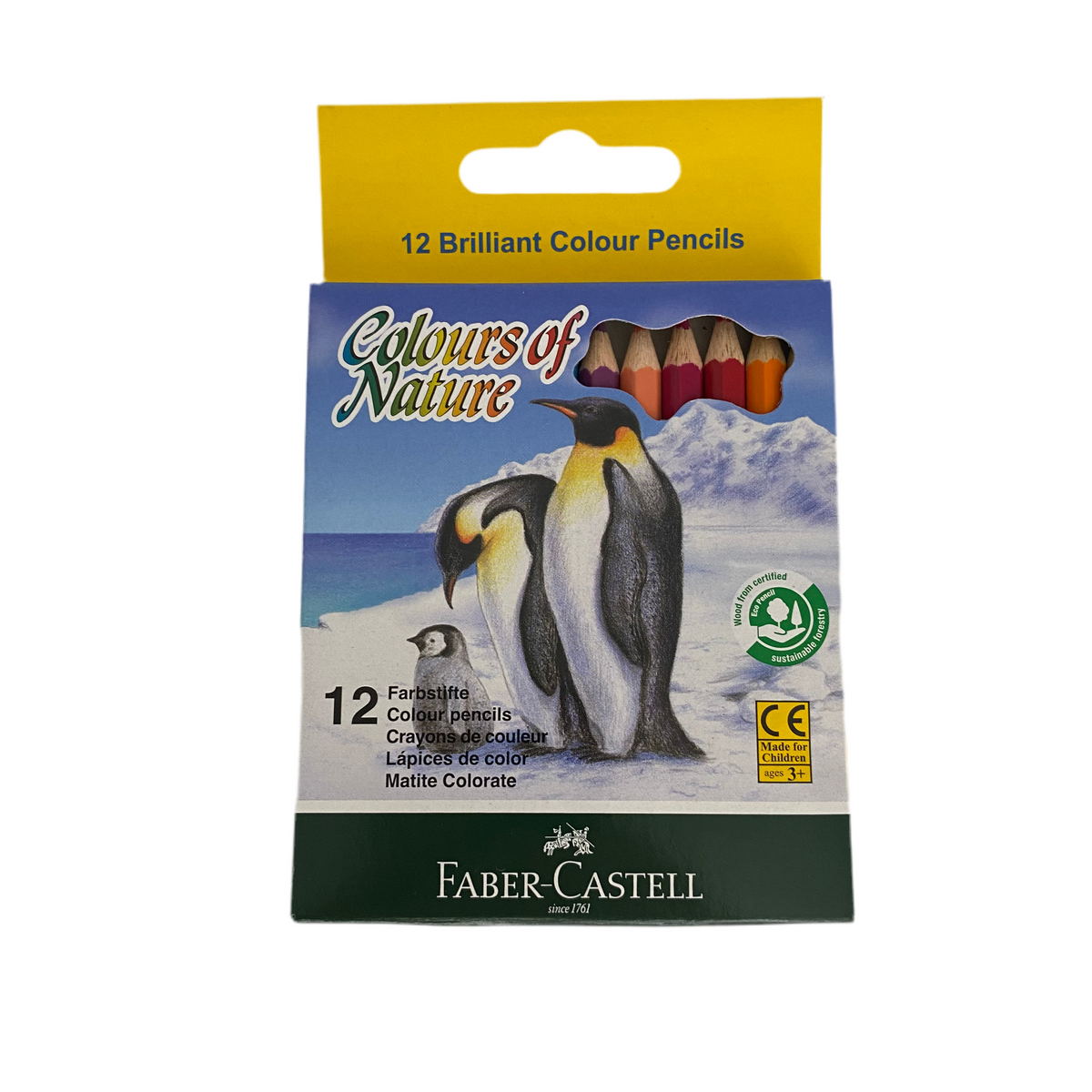 Faber Castell Short Color Pencils - 12 Pieces