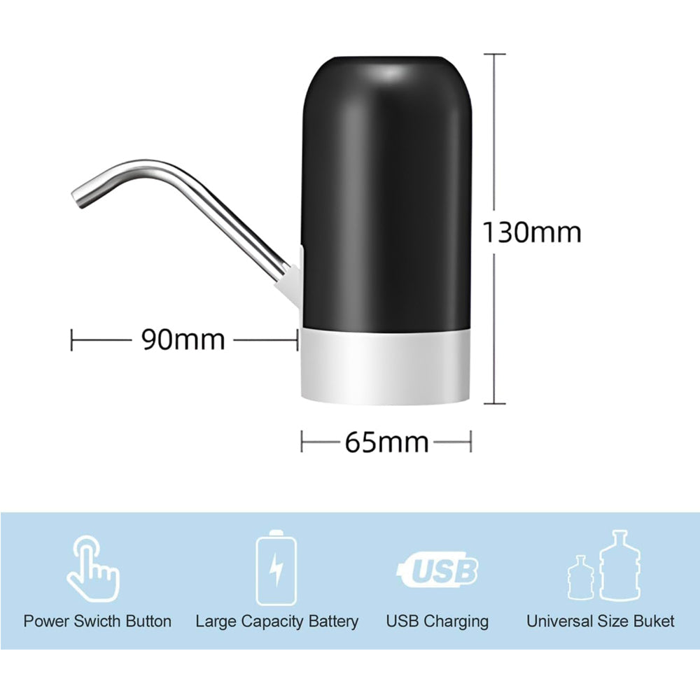 4W 1200mAh DC-3.7V Water Pump Dispenser With 304 Stainless Steel Hose MX-801 (L16 x W6.5 x H13)cm