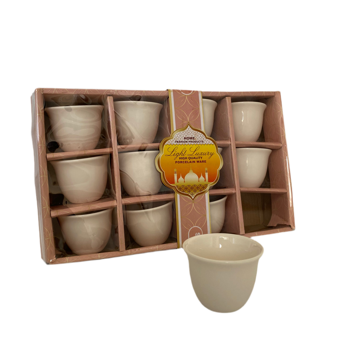 12 Pcs white Arabic Coffee Cups Set