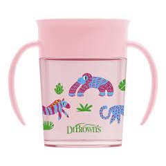 Dr. Brown's Smooth Wallcheers Cup 200 Ml Pink Sippy Cup