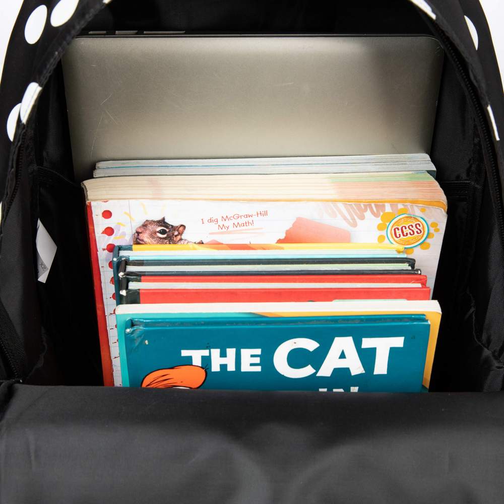 (NET) Backpack Travel School Shoulder Bag Dot Printing Teenage Girl's Bags Set Of 2 Pcs