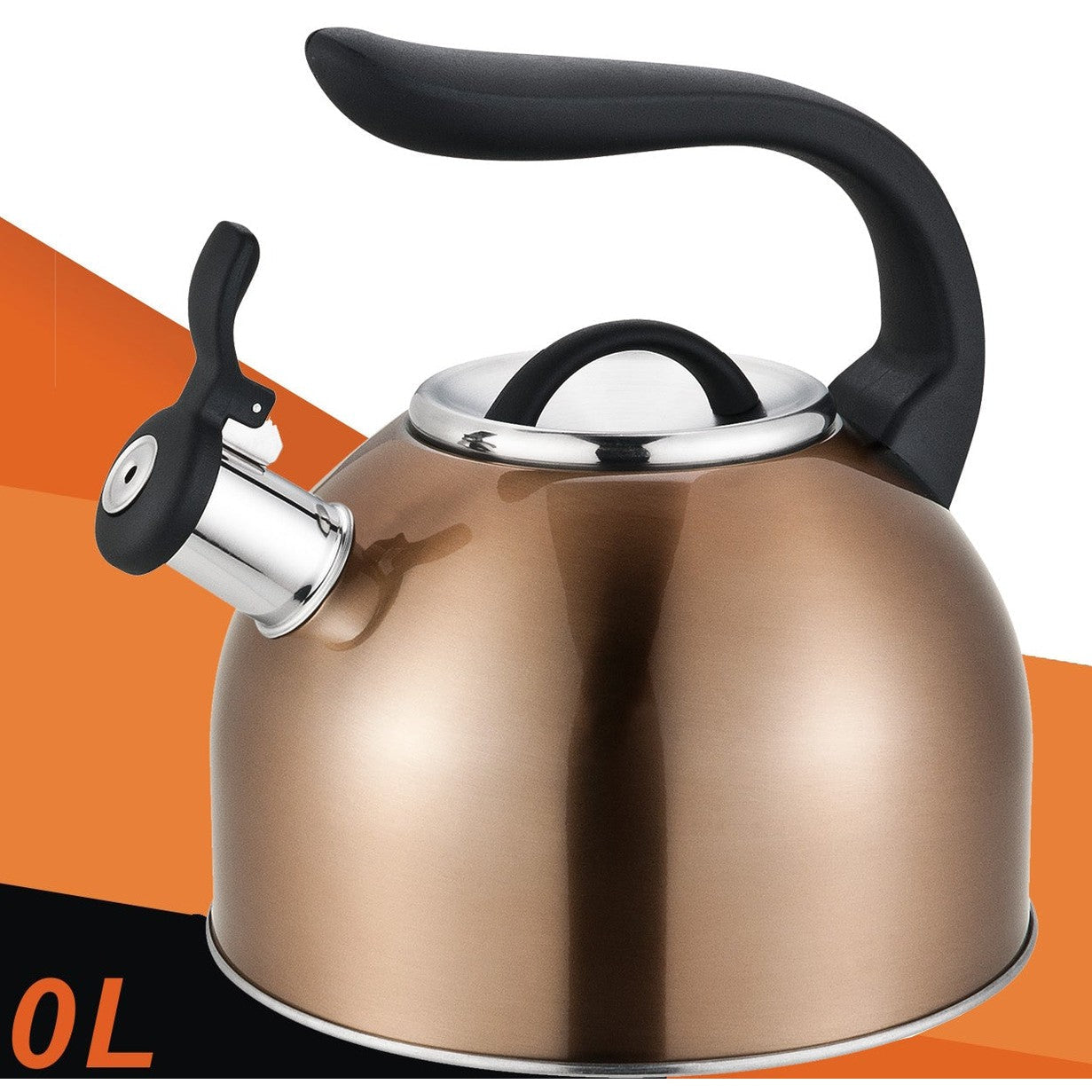 Dosthoff Copper Shine SS 18/10 Whistling Kettle 3.0 L