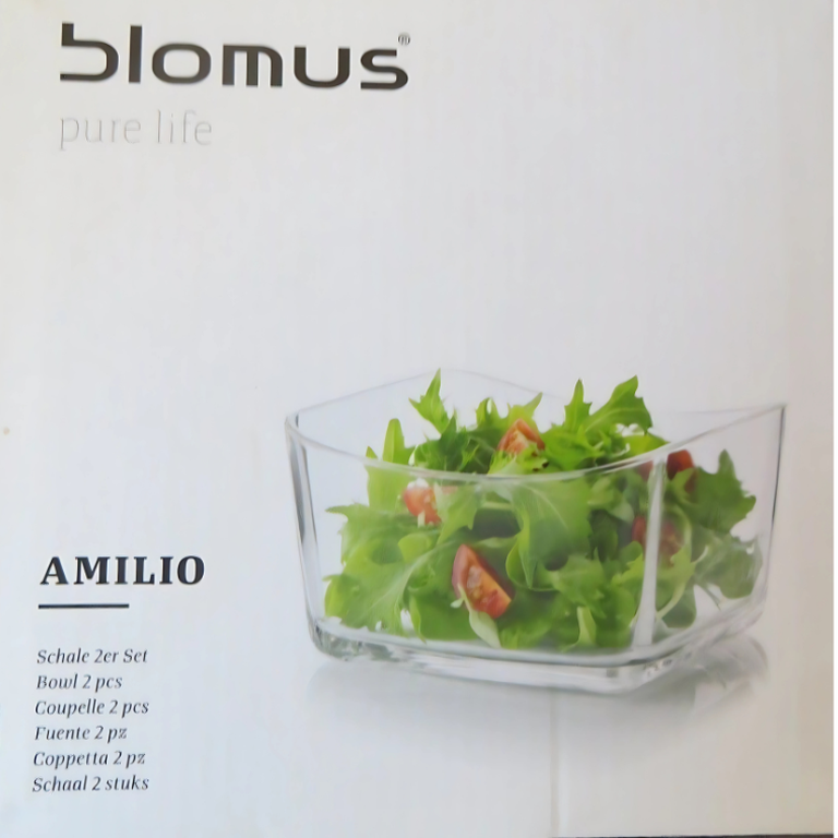 Set of Two Glass Bowls by Blomus