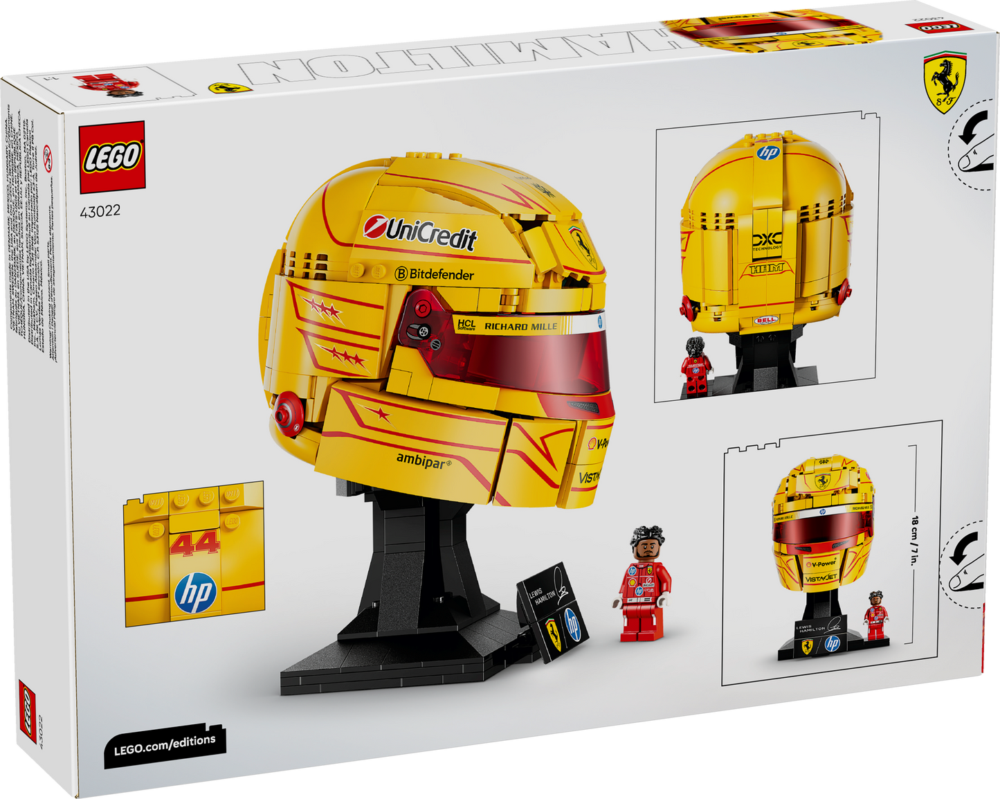 LEGO Scuderia Ferrari HP Lewis Hamilton Helmet (43022)