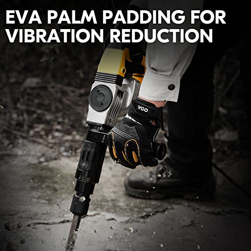 Vgo - High Dexterity Mechanic Gloves, Anti-Vibration, Touchscreen, Heavy Duty