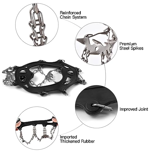 Doorslay - Upgraded Crampons with 24/32 Spikes for Ultimate Ice Grip