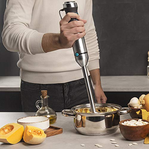 Cecotec - 1500W Hand Blender with CrossBlades, Splash Guard & 800ml Jug