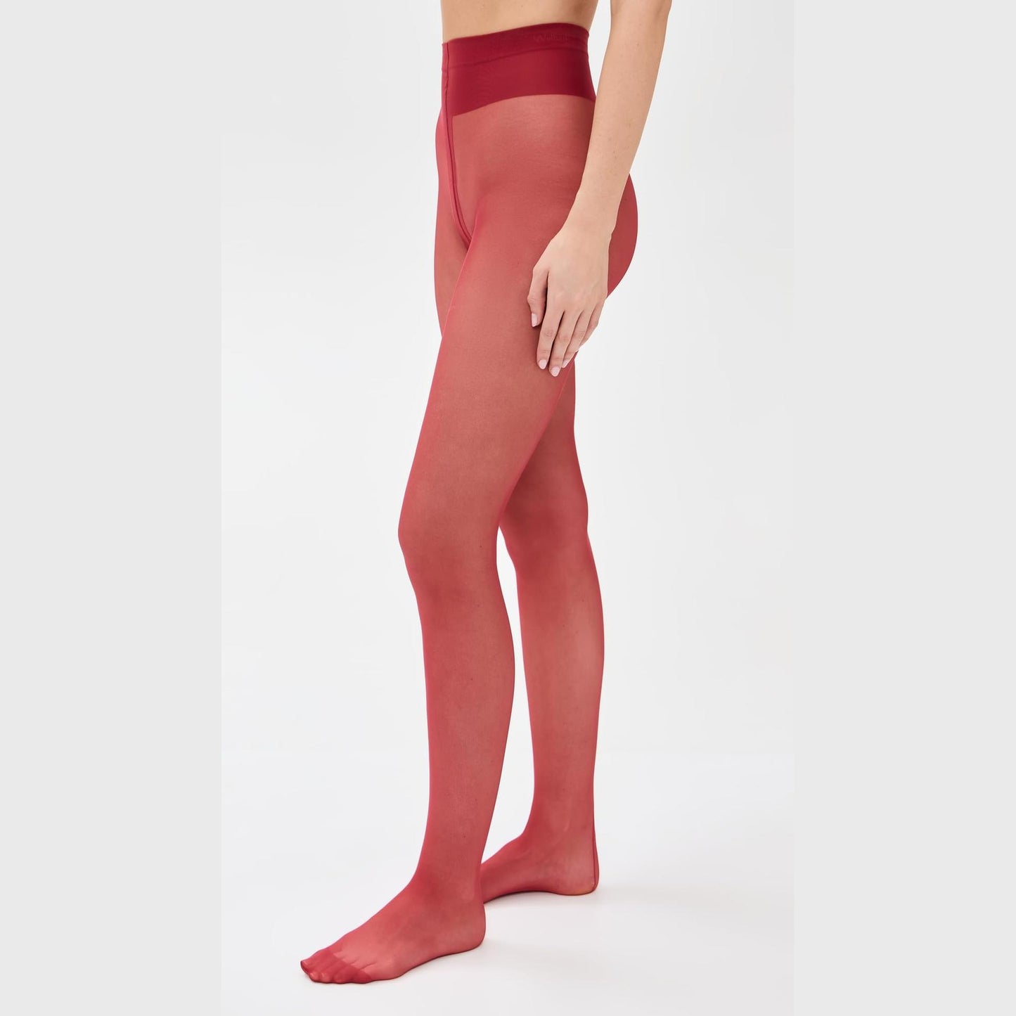Wolford Women's Individual 10 Back Seam Tights, Soft Cherry, Medium - Medaid International