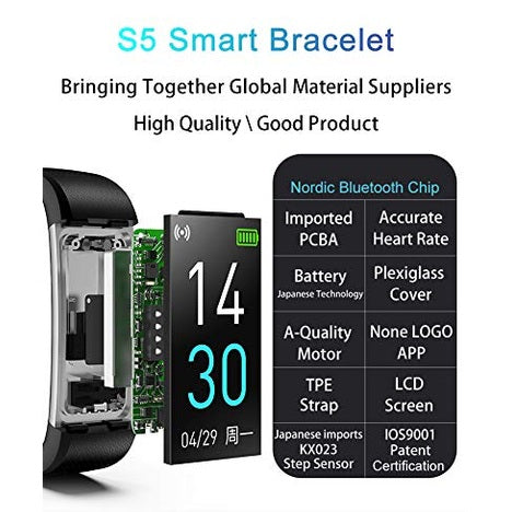 Electronics - HONOR Smart Watch Bracelet Heart Rate Monitor Fitness Wristband (Black)