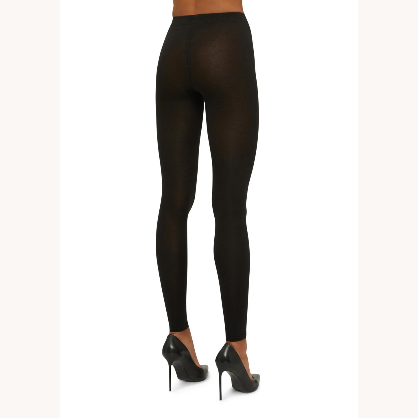Wolford Cashmere Silk Tights Leggings for Women 250 Denier Opaque Matte Fair Silk Footless Comfortable Knitted-in Waistband - Medaid International